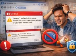 Alasan, Tidak Bisa Live atau Siaran Langsung Group Facebook