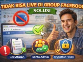 Tidak Bisa Live di Group Facebook, Solusi