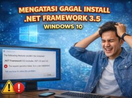 Mengatasi Gagal Install Net Framework 3.5 Windows 10