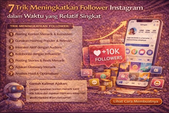 7 Trik Meningkatkan Follower Instagram 7 Trik Meningkatkan Follower Instagram dalam Waktu yang Relatif Singkat