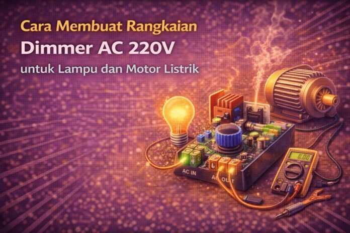 Cara Membuat Rangkaian Dimmer AC 220V untuk Lampu dan Motor Listrik