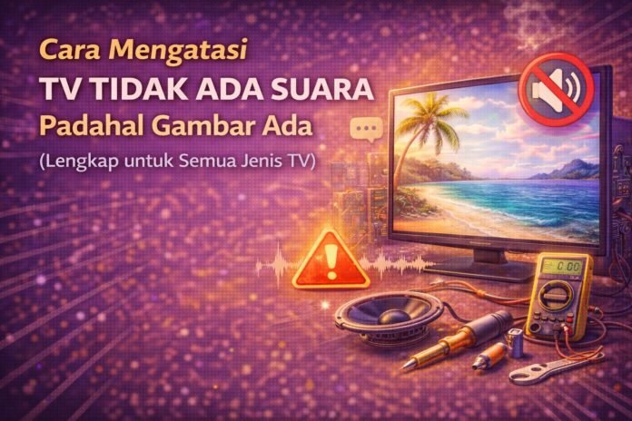 Cara Mengatasi TV Tidak Ada Suara Padahal Gambar Ada (Lengkap untuk Semua Jenis TV) Cara Mengatasi TV Tidak Ada Suara Padahal Gambar Ada (Lengkap untuk Semua Jenis TV)