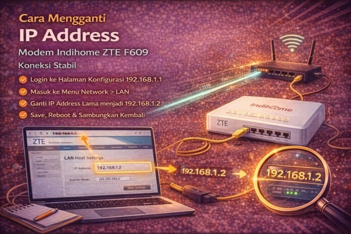 Cara Mengganti IP Address Modem Indihome ZTE F609 Cara Mengganti IP Address Modem Indihome ZTE F609 Koneksi Stabil