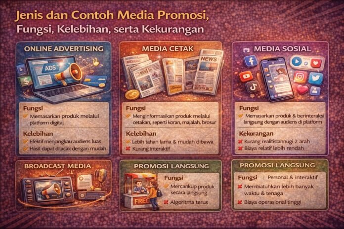 Jenis dan Contoh Media Promosi, Fungsi, Kelebihan, serta Kekurangan