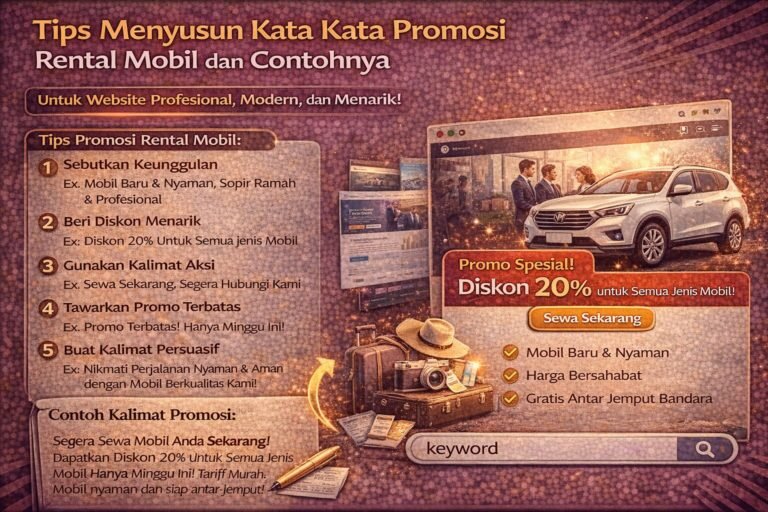 Tips Menyusun Kata Kata Promosi Rental Mobil dan Contohnya