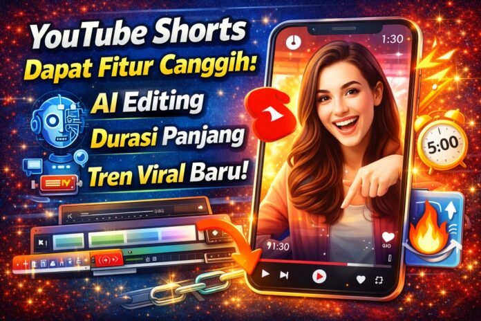 YouTube Shorts Dapat Fitur Canggih AI Editing YouTube Shorts Dapat Fitur Canggih: AI Editing, Durasi Panjang, dan Tren Viral Baru!