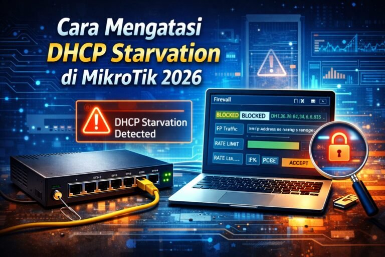 Cara Mengatasi DHCP Starvation di MikroTik: Panduan Lengkap Anti Down & Auto Stabil