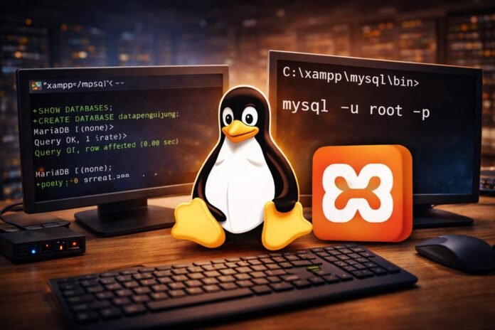 Panduan Cara Membuat Database MySQL di CMD XAMPP dan Linux