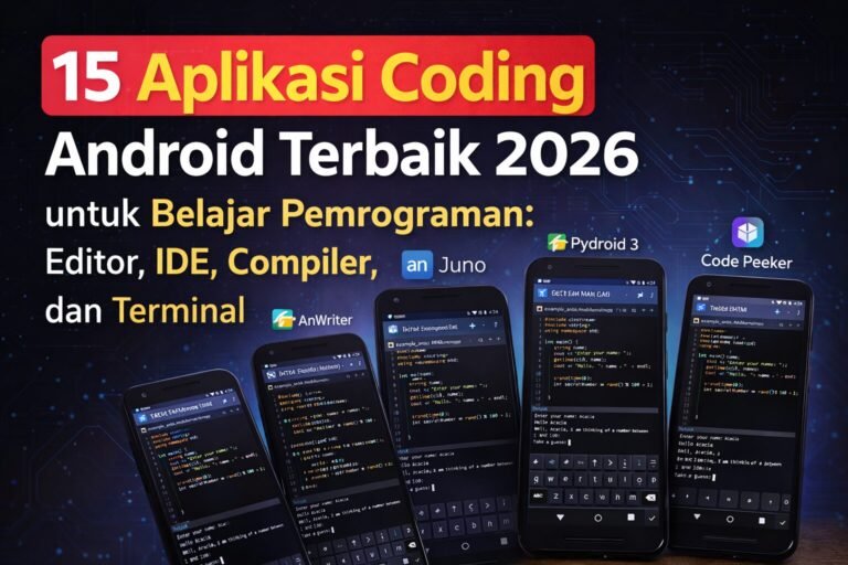 15 Aplikasi Coding Android Terbaik 2026 untuk Belajar Pemrograman Editor, IDE, Compiler, dan Terminal