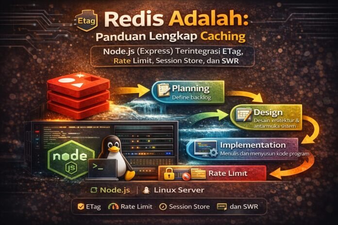 Redis Adalah: Panduan Lengkap Caching Node.js (Express) Terintegrasi ETag, Rate Limit, Session Store, dan SWR