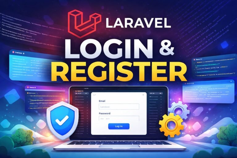 Tutorial Login Register Laravel, Sistem Auth Manual, Route, Controller, View, dan Database