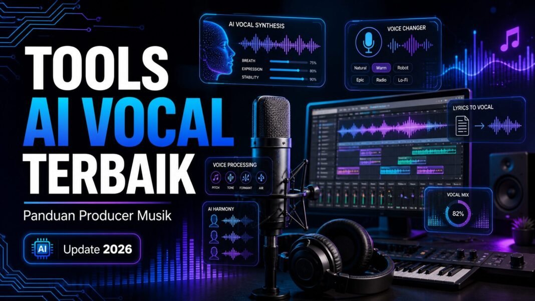10 Tools AI Vocal Terbaik untuk Produksi Musik, Cover, Demo, dan Voice Changer