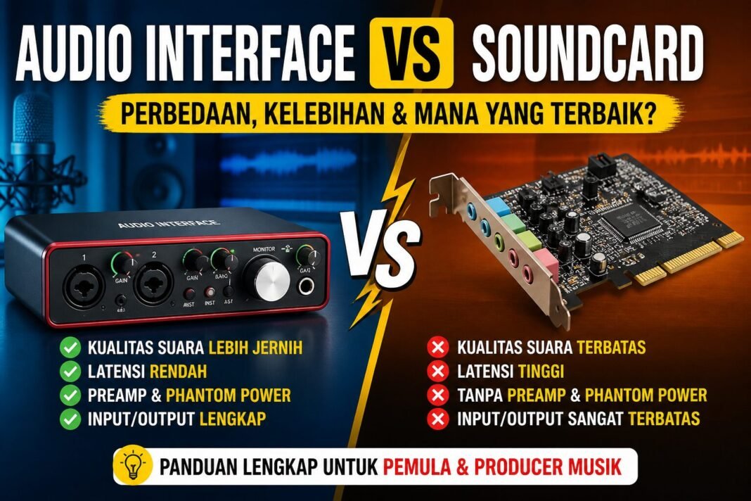 Perbedaan Audio Interface dan Soundcard: Mana yang Lebih Bagus untuk Rekaman?