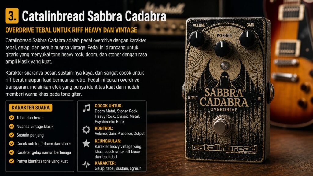Rekomendasi Pedal Overdrive Gitar untuk Blues, Rock, Metal, dan Pop