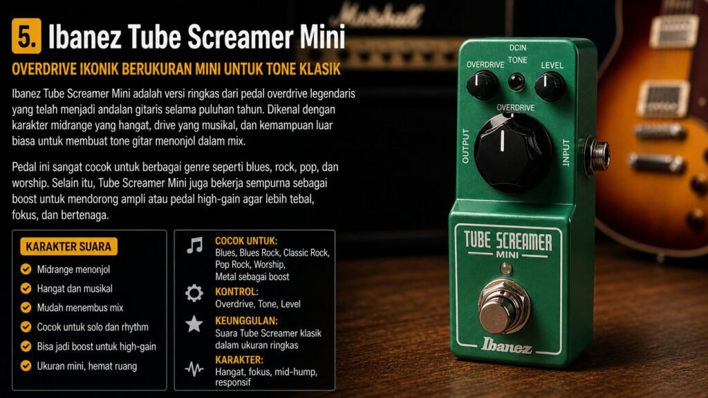 Rekomendasi Pedal Overdrive Gitar untuk Blues, Rock, Metal, dan Pop