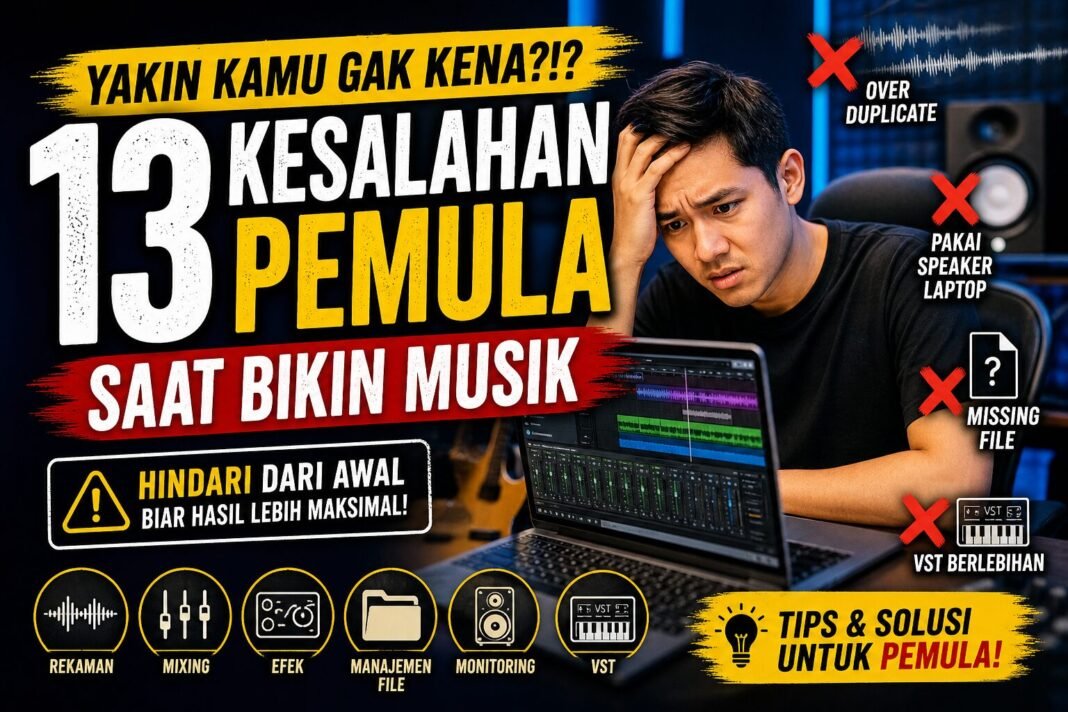13 Kesalahan Pemula Saat Bikin Musik yang Wajib Dihindari