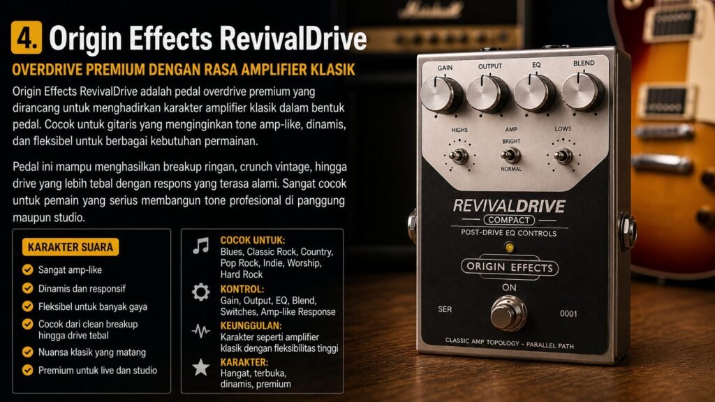 Rekomendasi Pedal Overdrive Gitar untuk Blues, Rock, Metal, dan Pop