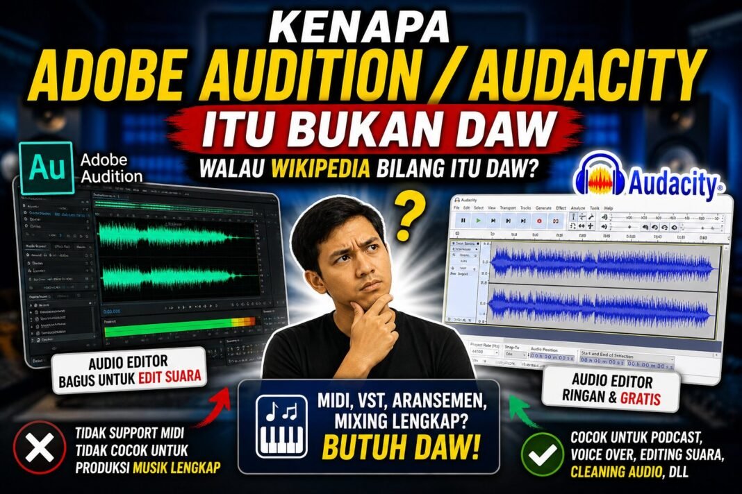 Perbedaan DAW dan Audio Editor yang Wajib Dipahami Pemula