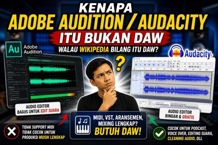 Perbedaan DAW dan Audio Editor yang Wajib Dipahami Pemula