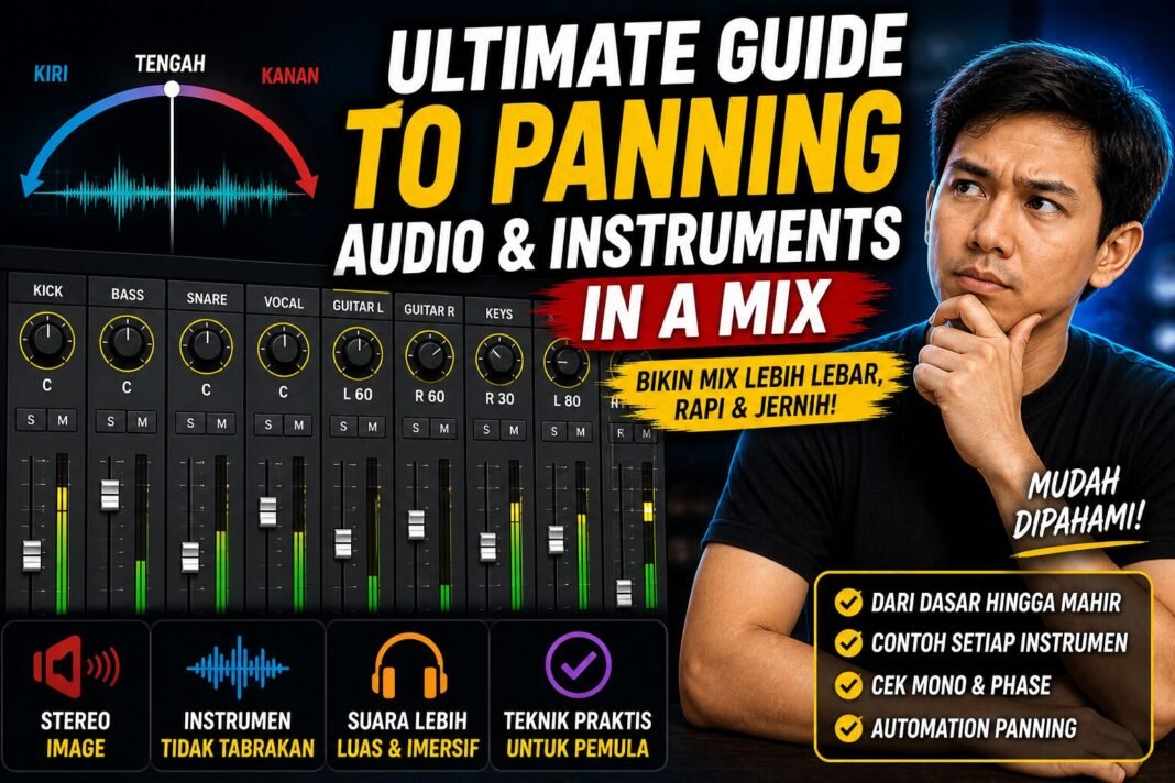 Panduan Panning Audio agar Mixing Lebih Lebar dan Jernih